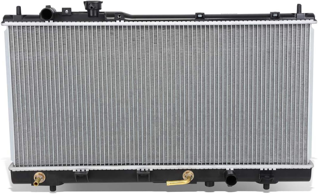 DNA Motoring OEM-RA-2303 1-Row Aluminum Cooling Radiator Compatible with 99-03 Protege Non Turbo / 02-03 Protege 5 AT, 26-11/16" W X 12-13/16" H X 5/8" D, 1-1/8" Inlet, 1-1/8" Outlet