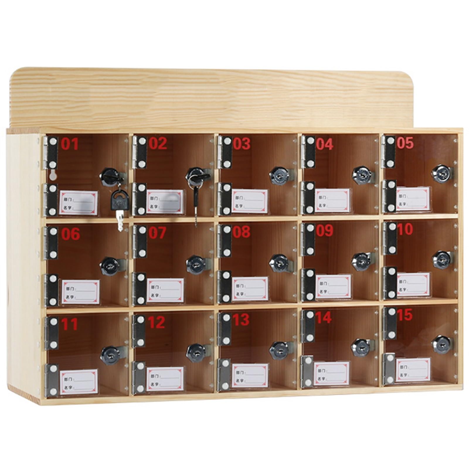 Evita pérdidas con esta caja de almacenamiento de teléfono de madera de 9 huecos