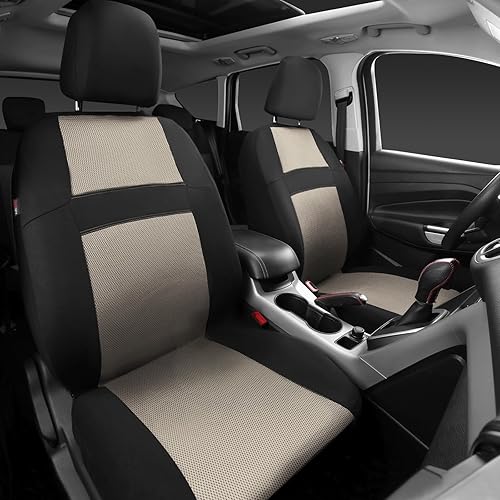 Miniatura 48 de CAR PASS - Juego completo de fundas de asiento de auto color rosa, respiración de aire en verano, de malla de 5mm de esponja compuesta