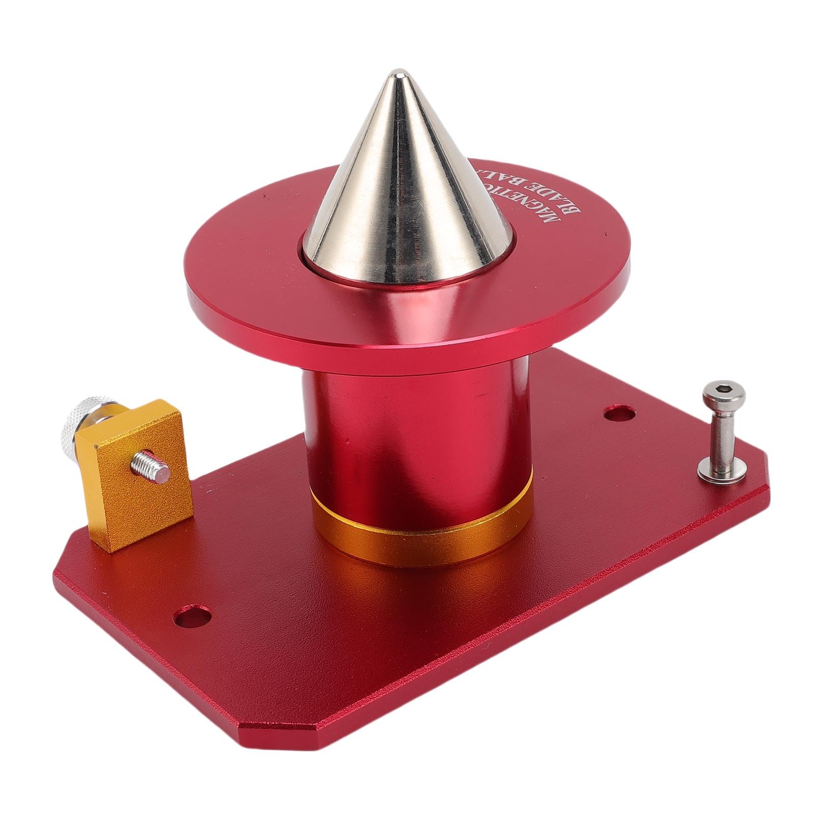 Dilwe Magnetyczny Wyważacz Ostrza do Montażu na ścianie, Wyważacz Ostrza Kosiarki ze Stopu Aluminium z 8 Magnesami N52, Wrzeciono z łożyskiem Kulkowym, Pasuje do Otworów środkowych 1 1 2 dla