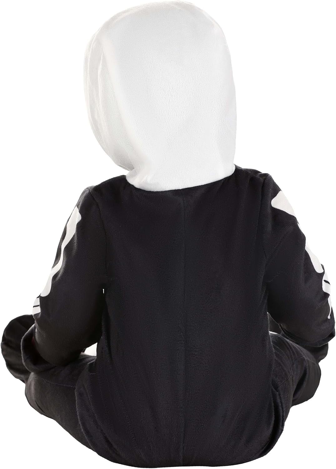 Baby Skeleton Jumpsuit | Infant Halloween Costume With Hood And Attached Mitts | Cute & Spooky