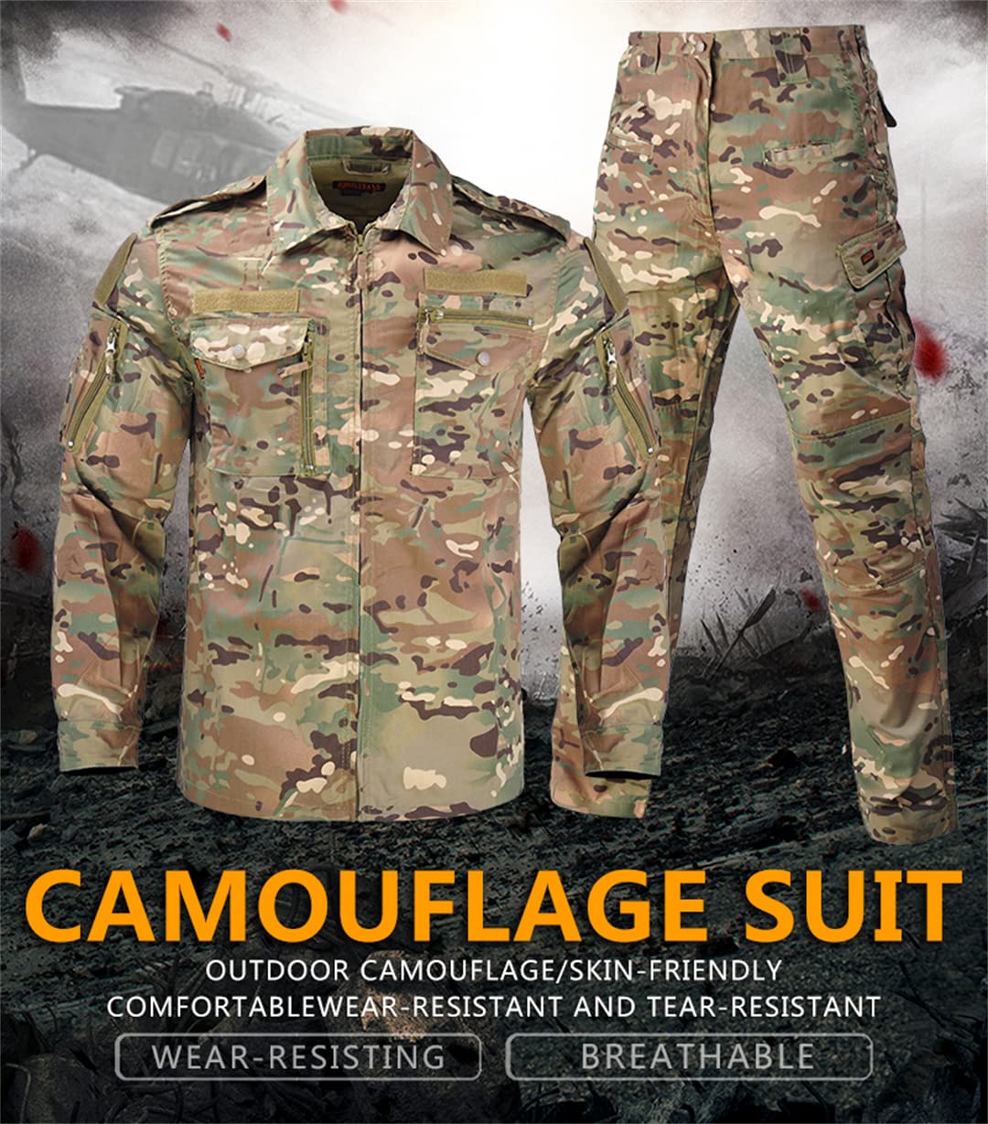 Ejército Militar Airsoft Uniforme Táctico Camuflaje Traje De Campo De Batalla Airsoft Ropa De Caza Multicam