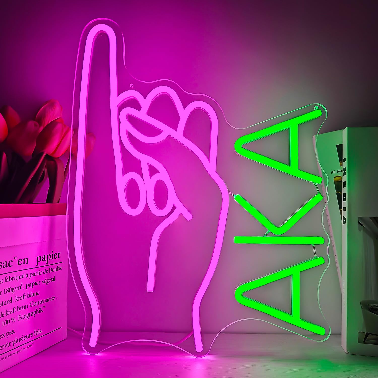 Photo 1 of FuugZze Sorority Neon Sign Pink/Green