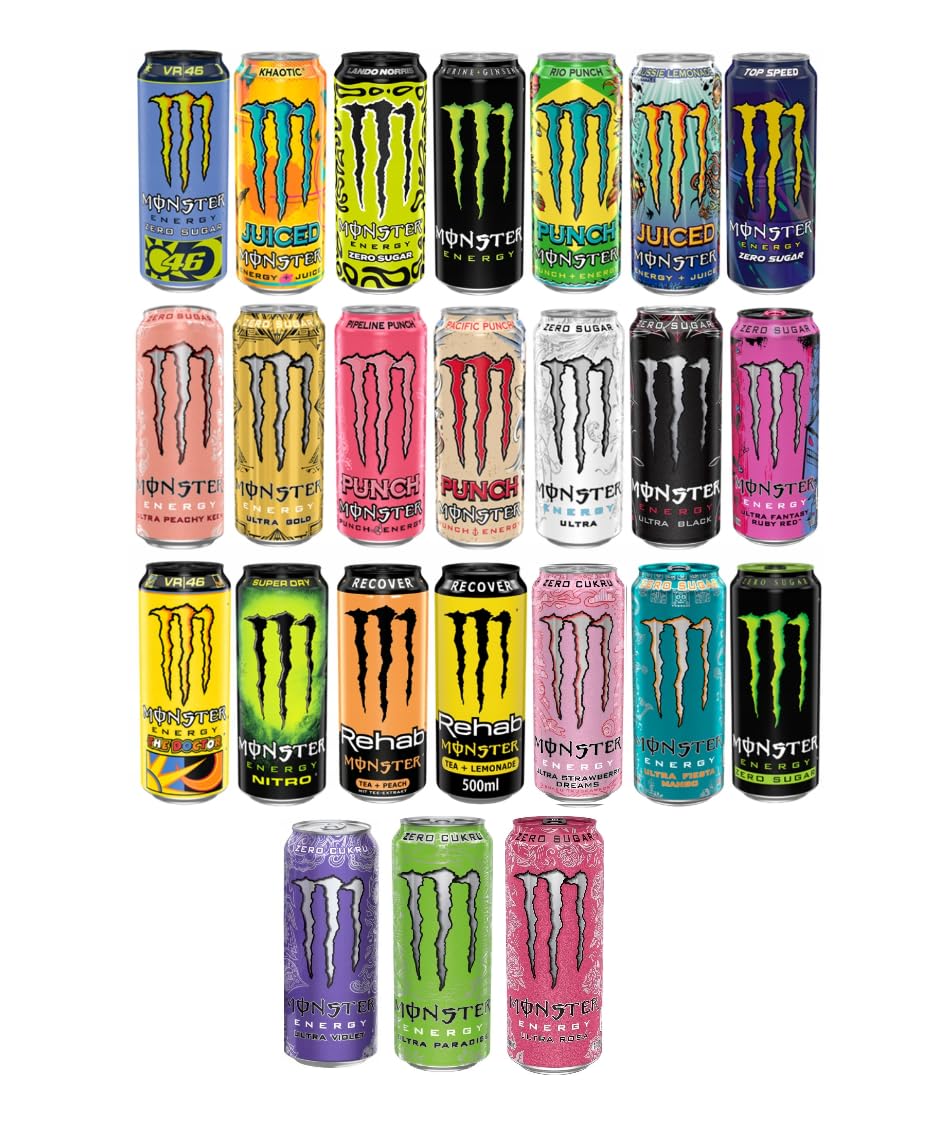 Monster Energy – Große Mischung aus 24 verschiedenen Energy-Drinks (24 Dosen)