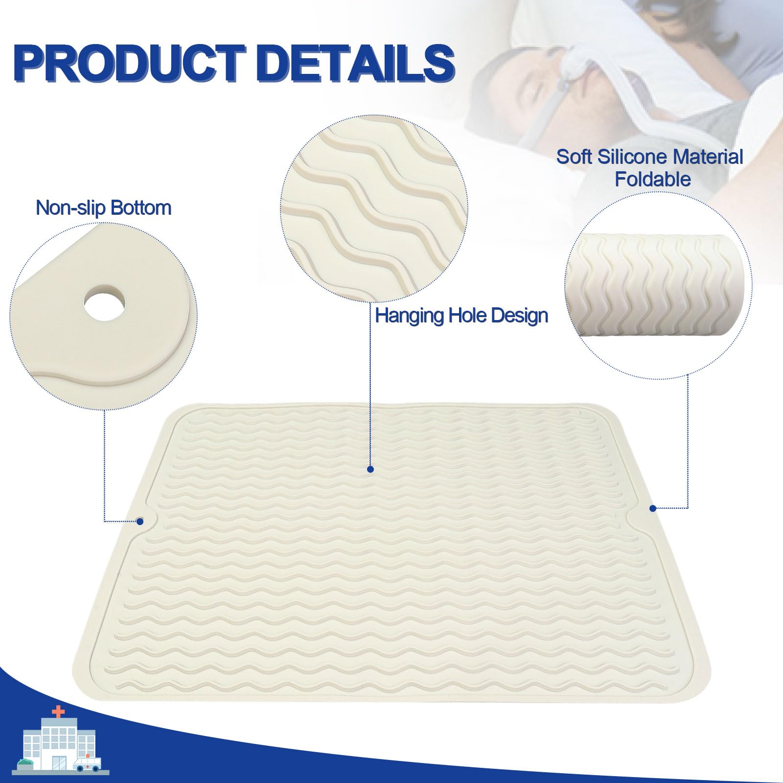 Snapklik.com : CPAP Dust Protector Mat, Silicone Mat Prevent CPAP ...
