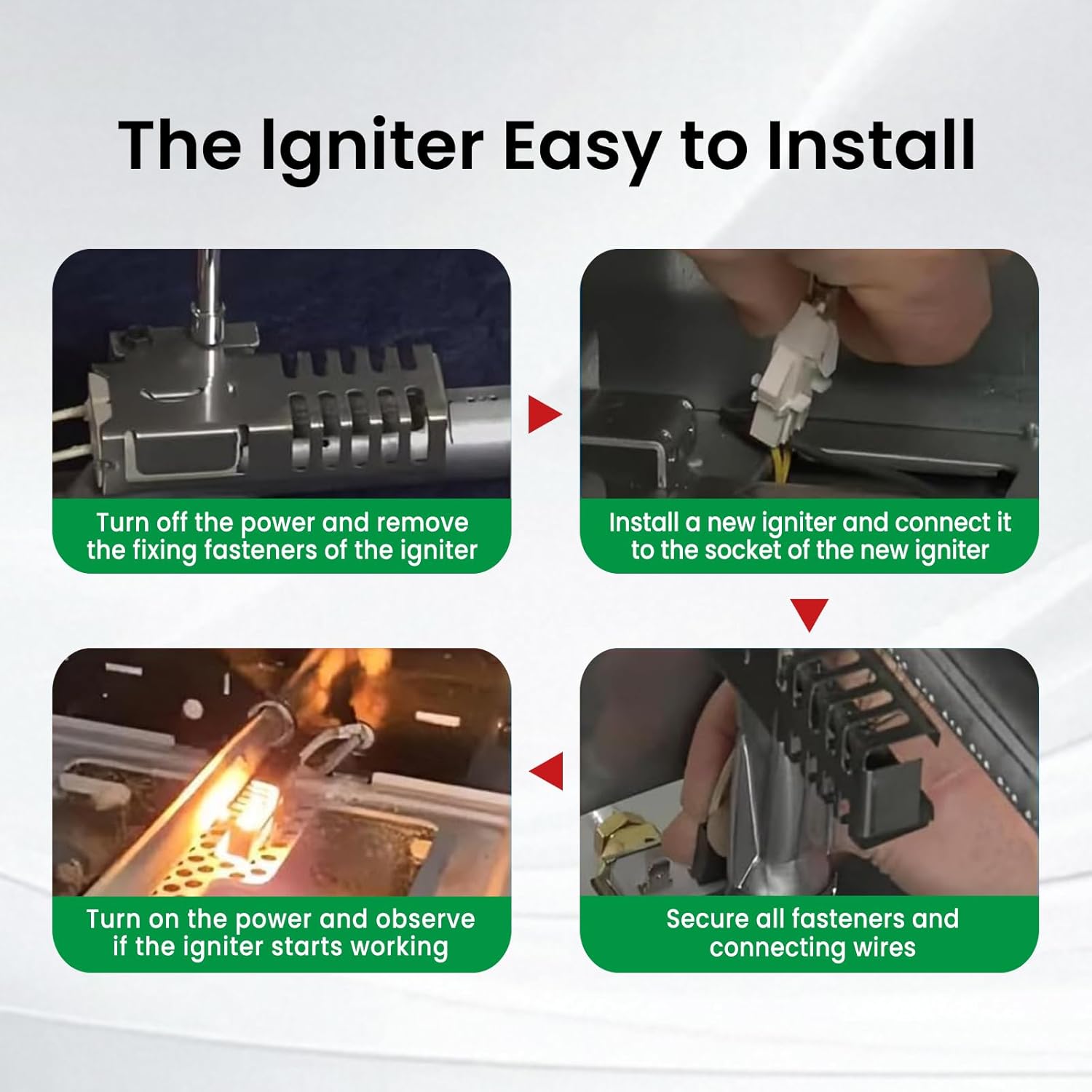 DG94-00520A Gas Oven Range Igniter for Sam-sung ，Oven lgniter Replacement Compatible With DG94-01441A,AP5577941,PS4241428, 114491,2692271