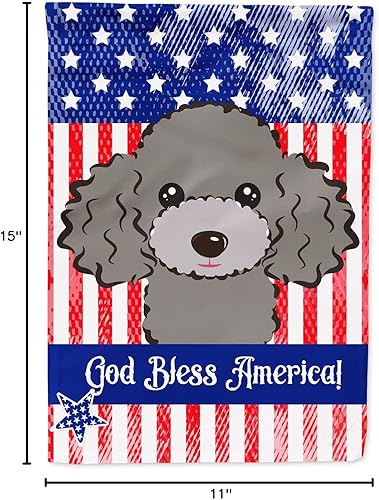 Vista 274 de Caroline's Treasures BB2171GF American Flag and Border Collie Garden Flag Mailbox Flag Decorative Yard Flag Banner Outside Patio Artwork Yard Flower