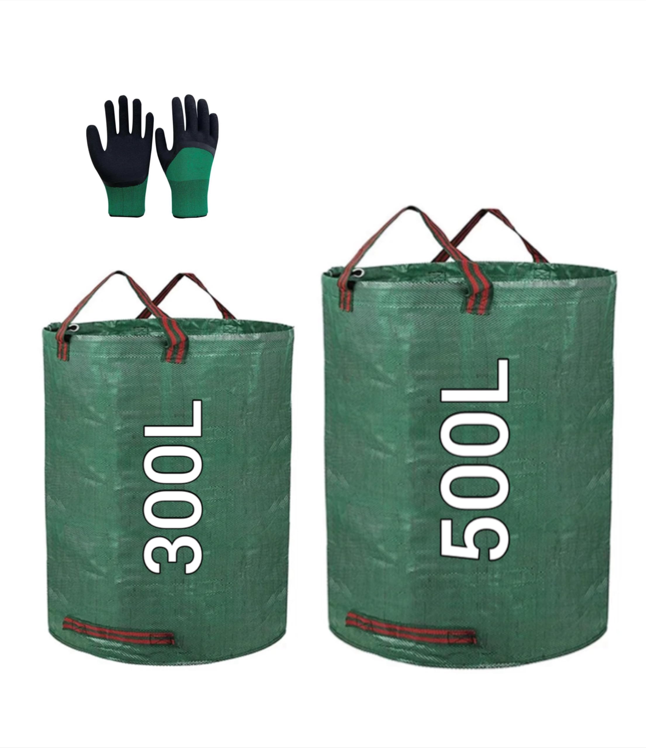 Sacs de jardin grand format indéchirables avec gants de manutention