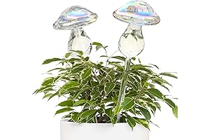 Kingbuy Iridescent Mushroom Watering Globes for Self-Sustained Plant Hydration