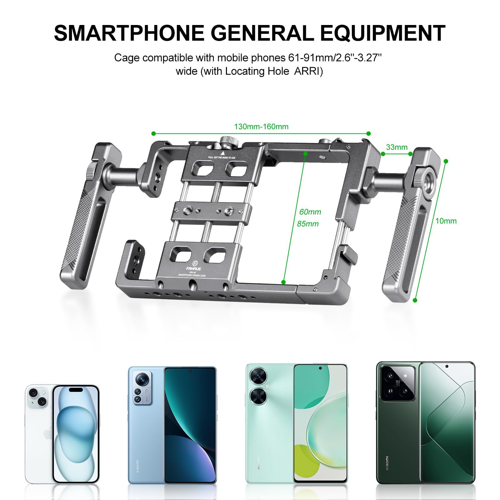 Support Vidéo Pour Smartphone Avec 3 Pattes De Fixation Froides - KENTFAITH