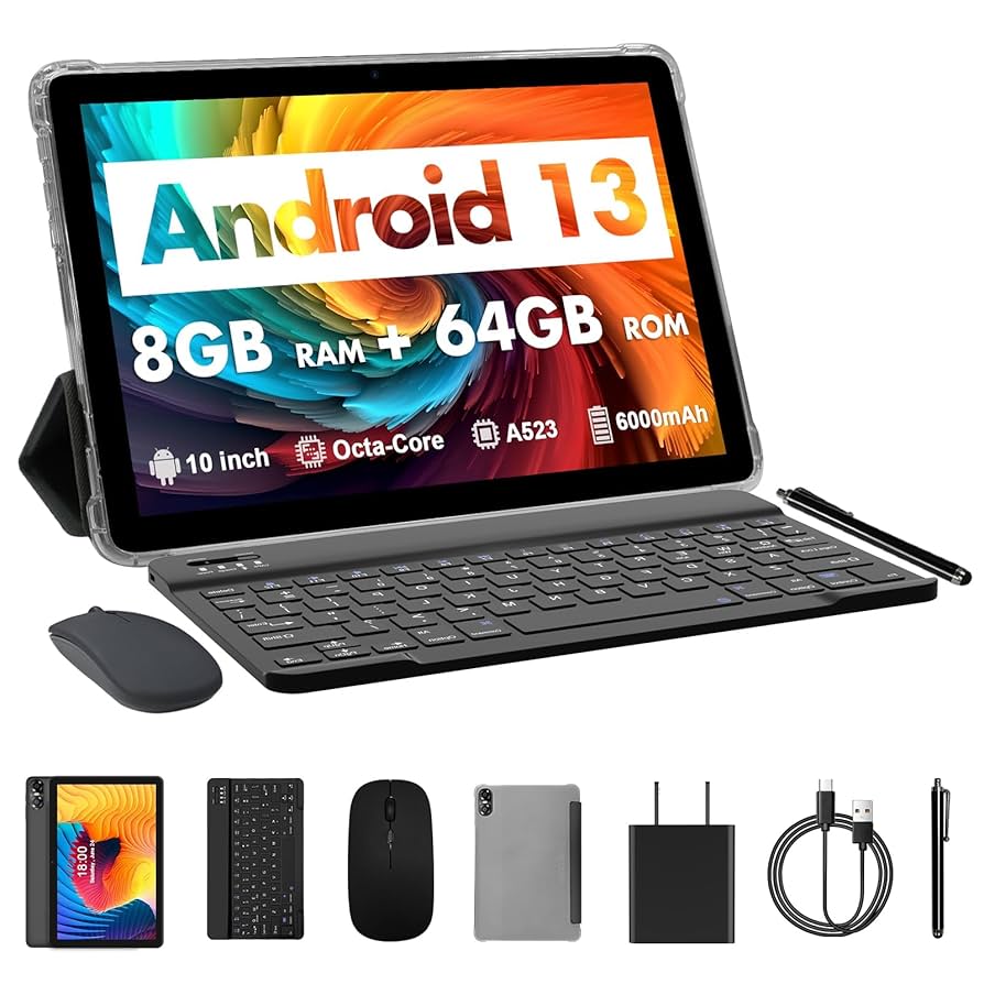 Amazon.com : VASOUN 10-Inch Android 13 Tablet, (4+4GB Expand