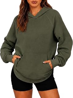 Zeagoo Womens Oversized Fleece Hoodie Pullover with Raglan Sleeves & Kangaroo Pockets