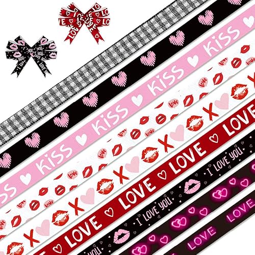 9 cintas de decoración para el día de San Valentín de 38 pulgadas cinta de palabras de amor de grogrén de San Valentín 3 yardas cinta de disponible en Yaxa Colombia