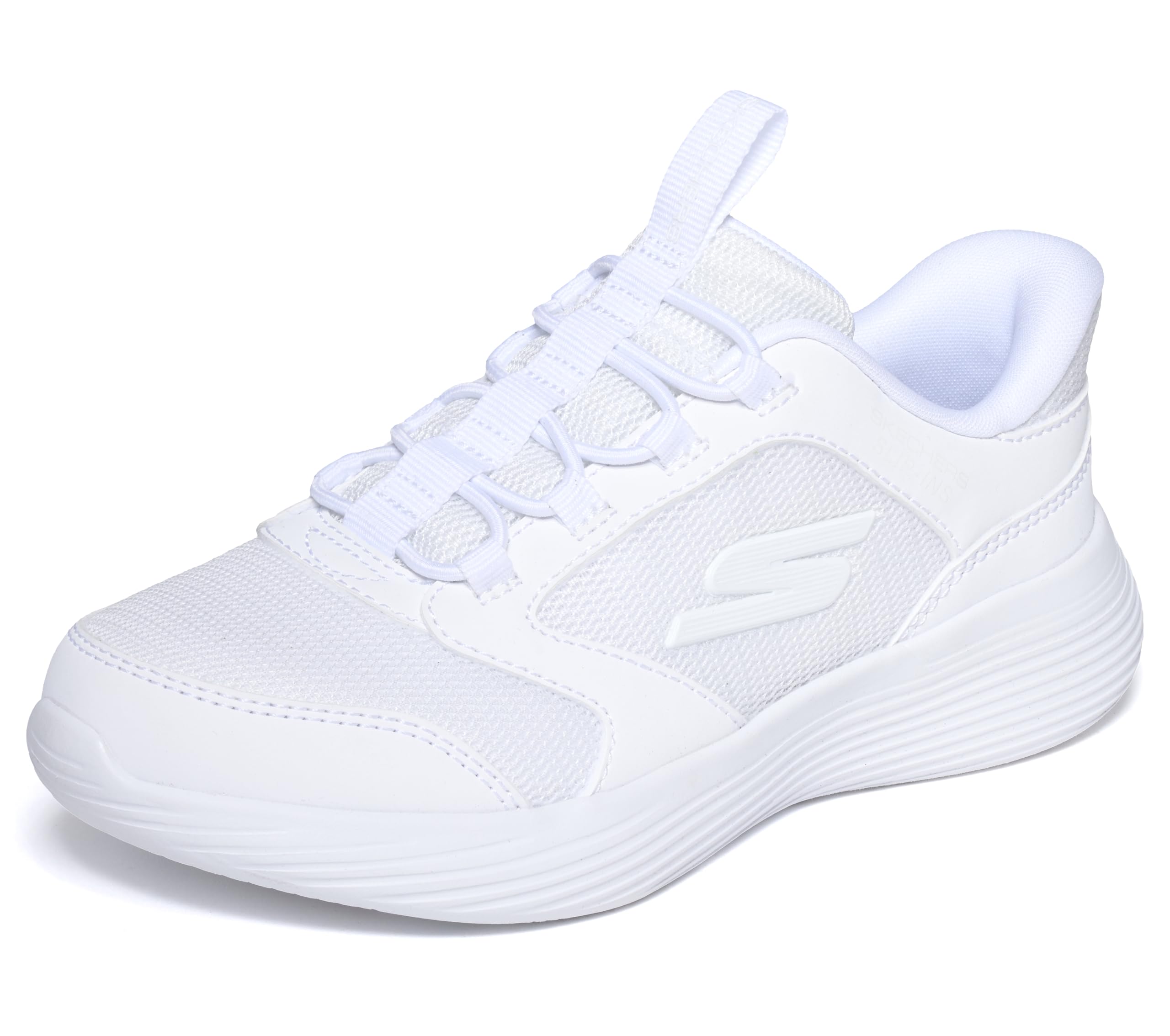 Skechers Boy's Go Run 400 V2 Turbo-Brisk Slip-in Trainers, White, 12.5 UK Child