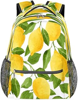 Lemão mochilas escolares para meninas, estudantes, resistente à água, frutas, verão, viagem, escola, para mulheres/homens, mochilas universitárias, Multi, Medium