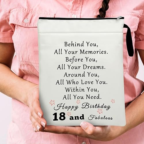 Miniatura 6 de Regalos de feliz cumpleaños 18 para niña, funda de libro de libros de 18 años, bolsa protectora para libros de bolsillo, amantes de los libros,