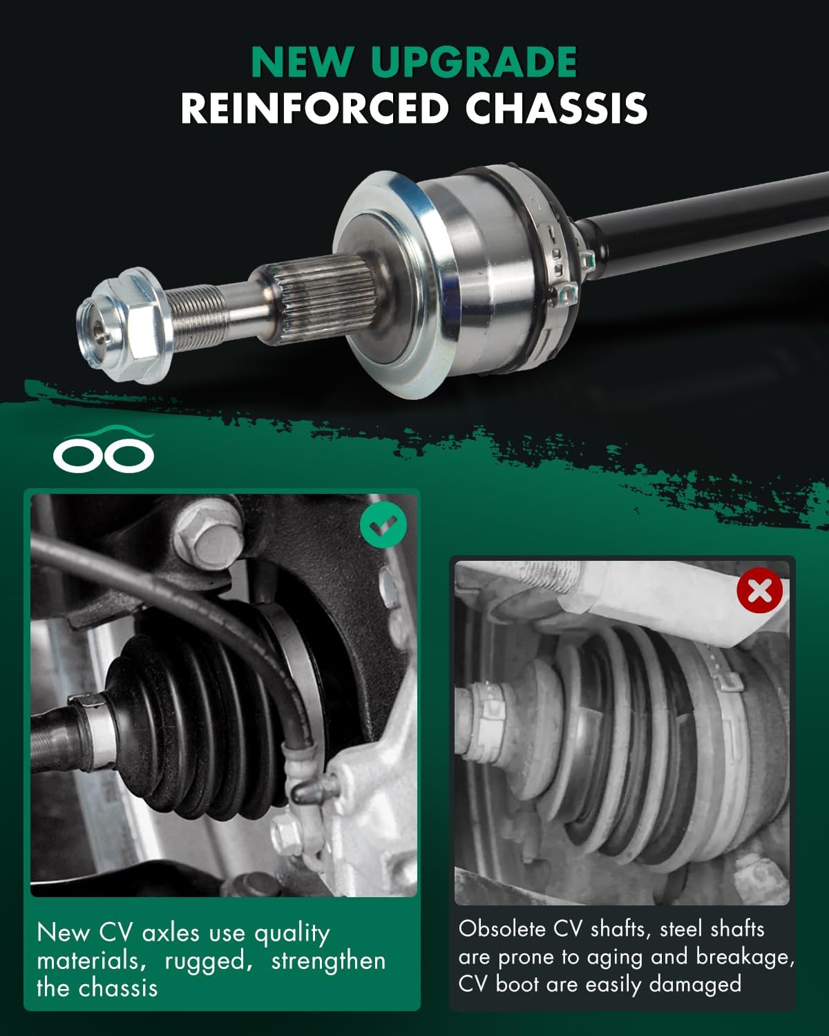 SCITOO Front Left and Right side CV Axle Shaft Assembly 2019-2022 for Ford Edge 2.0L,2019-2022 for Ford Edge 2.7L,2019-2022 for Lincoln Nautilus 2.0L NCV11213,NCV11214