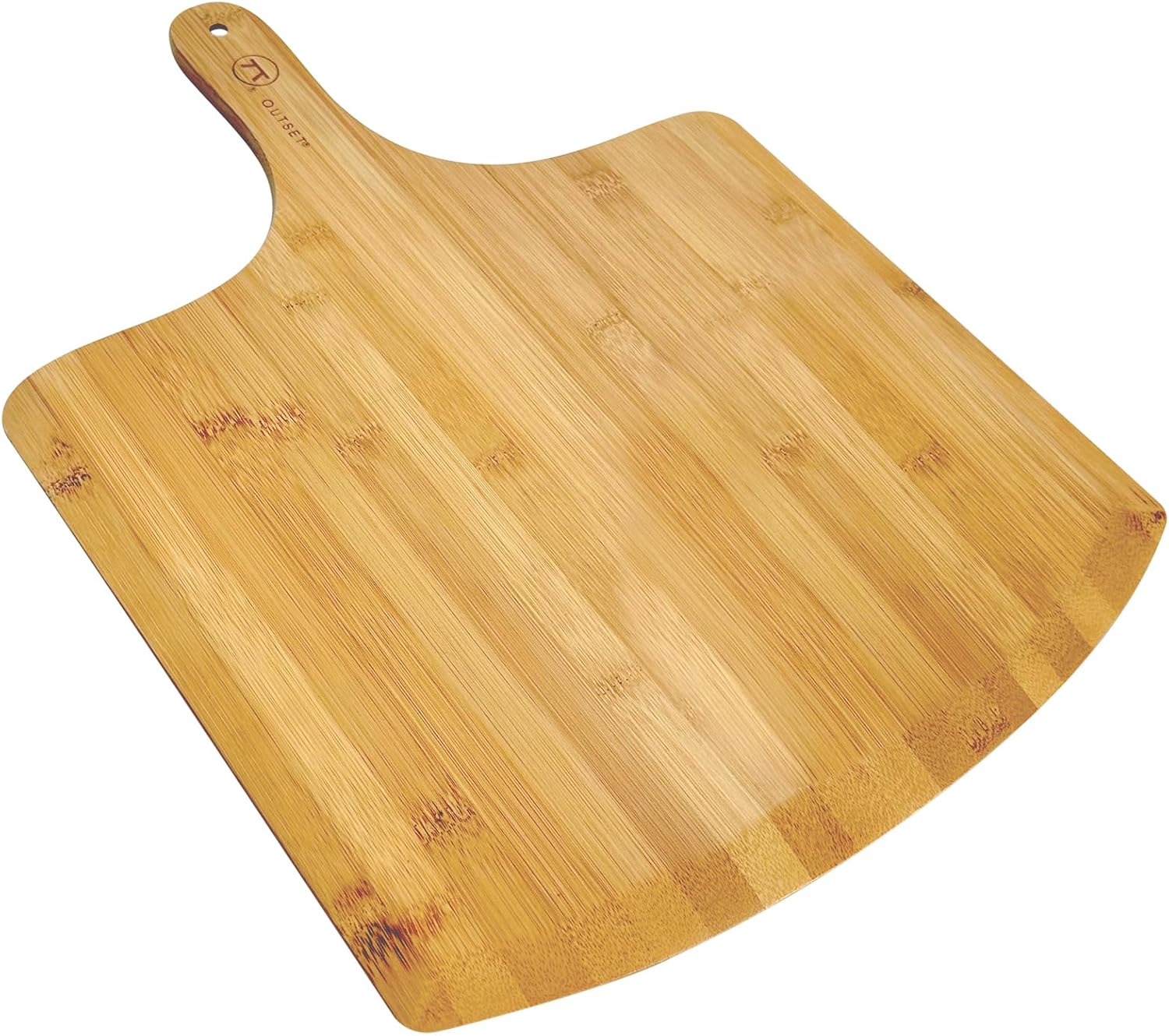 Outset Pizza Peel, Extra Large Bamboo Pizza Paddle, 18 x 14, Tan