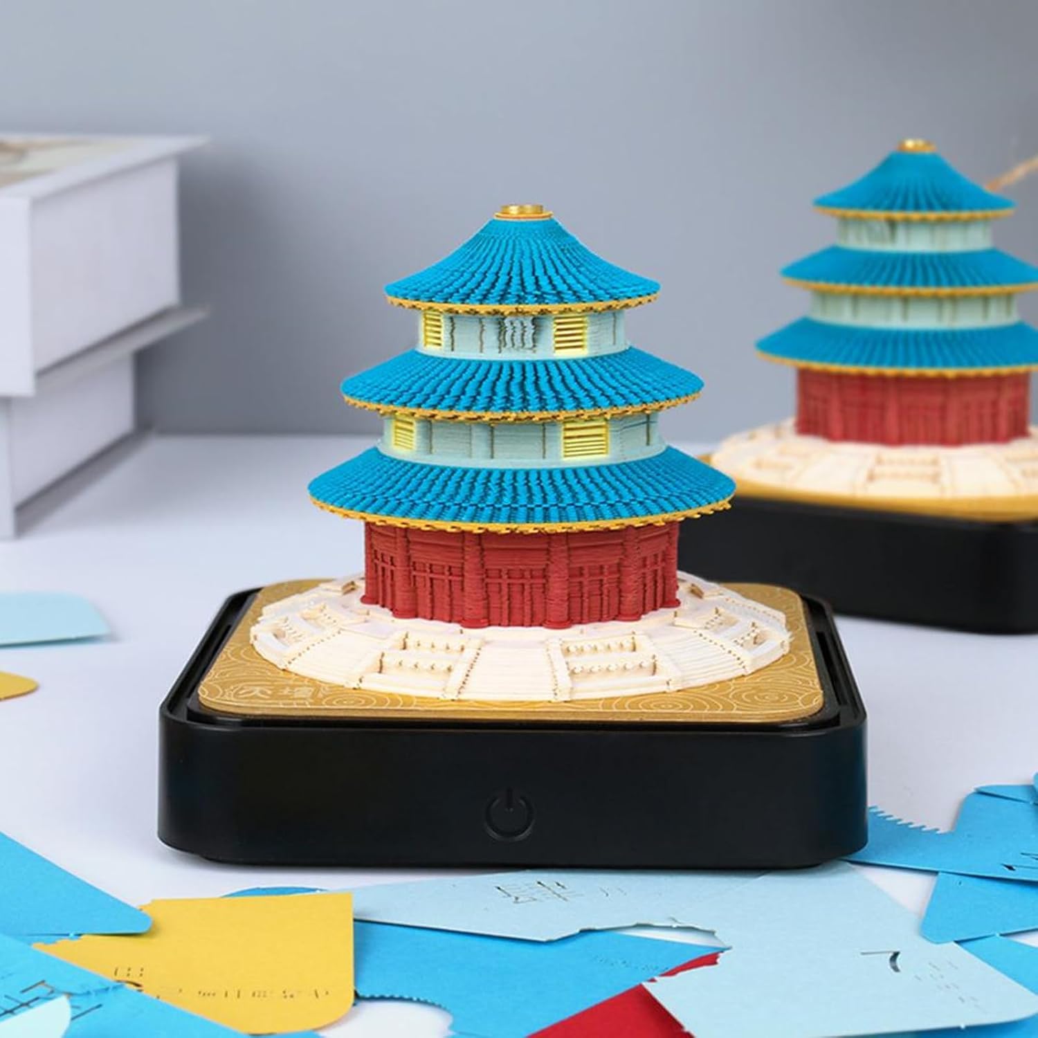 Calendario De Escritorio 2025 Con Luces LED 3D - Árbol De Papel Tallado, Bloc De Notas | Regalo Creativo Para Oficina O Casa