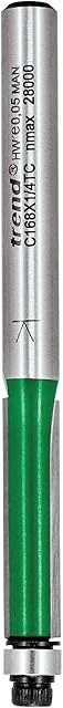Trend Craft Pro 1/4in shank bearing guided flush trimming cutter - 6.3mm diameter Two Flute Carbide tips.