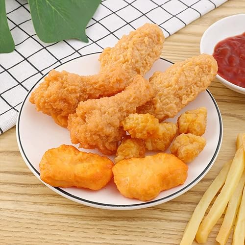 Miniatura 4 de yueton 4 patas de pollo artificiales realistas de PVC, simulación realista, carne cocida, pollo frito, imitación de alimento, accesorios para