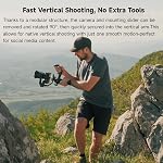 FeiyuTech SCORP 3 Gimbal Stabilizer for Camera, Built-in AI Tracking Sensor & Detachable Remote Control, 3.5KG Payload Camera Stabilizer with Touch Screen, Vertical Shooting
