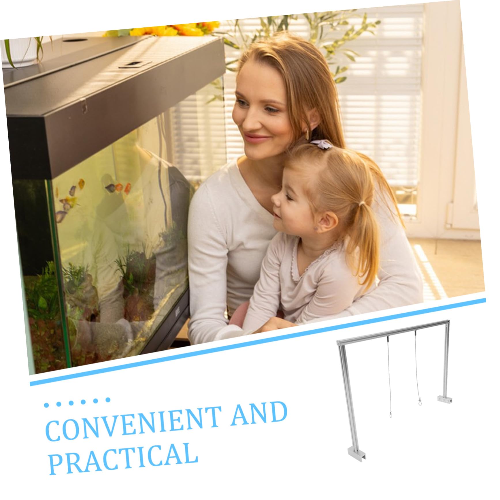 Yardwe 1satz Aluminium Legierung Aquarium Lampenhalterung Mit Einstellbarem Design Für Wasserpflanzen Stabil Und Leicht Einfach Zu Montieren Mit Aufhängeseilen