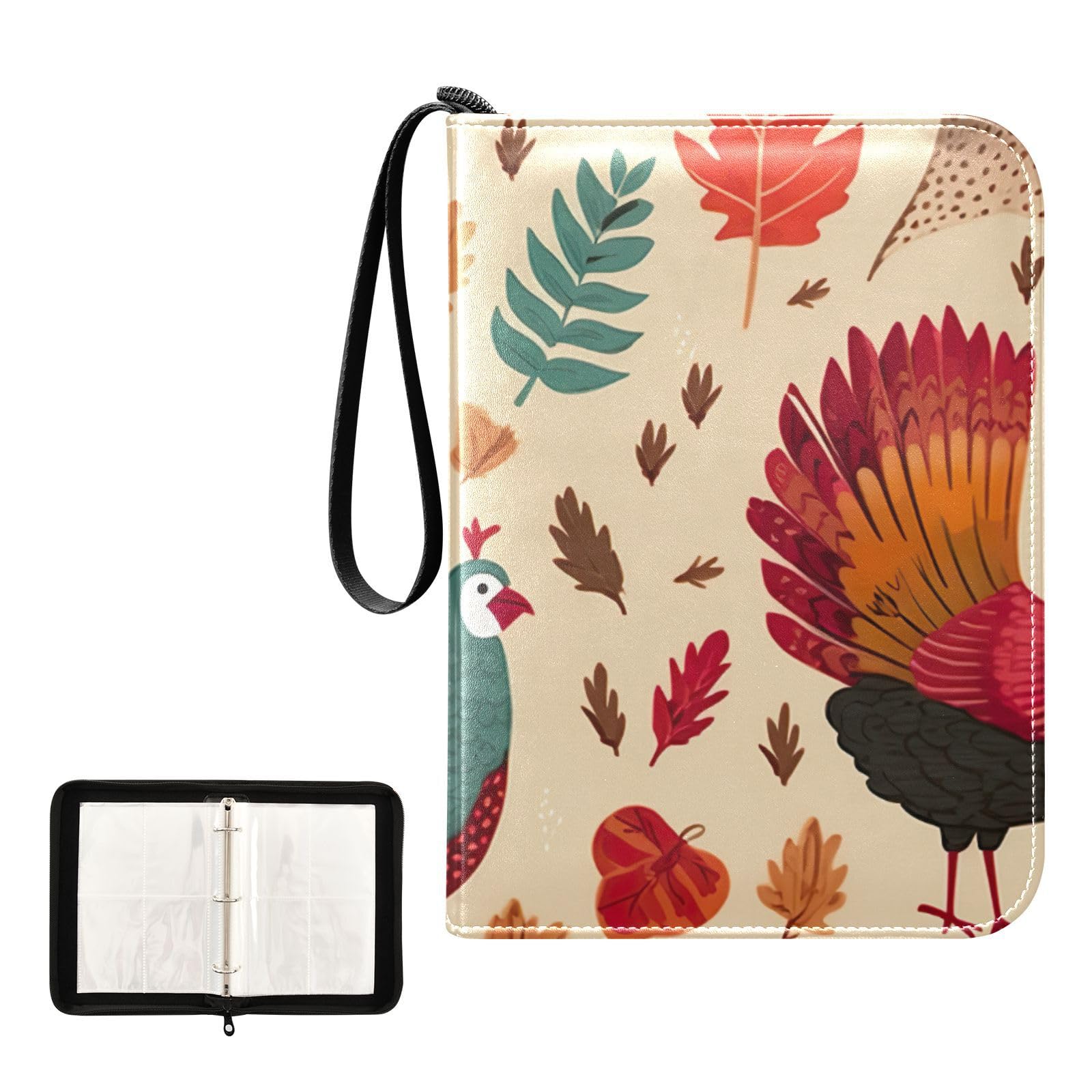 Amazon.com: Thanksgiving Turkey Waterproof Trading Card Binder,400-Pocket  Trading Album Display Holder,Display Case with Card Sleeves Card Holder  Protectors Set for Soccer Card,Gaming Cards,Yugioh,MTG and Other TCG  2010112 : Toys & Games