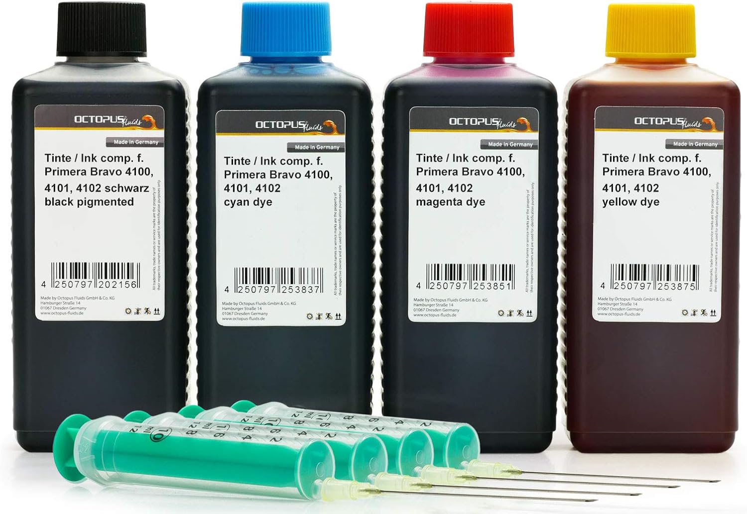 Octopus 4X 1000 ml refill ink, printer ink compatible for Primera Bravo