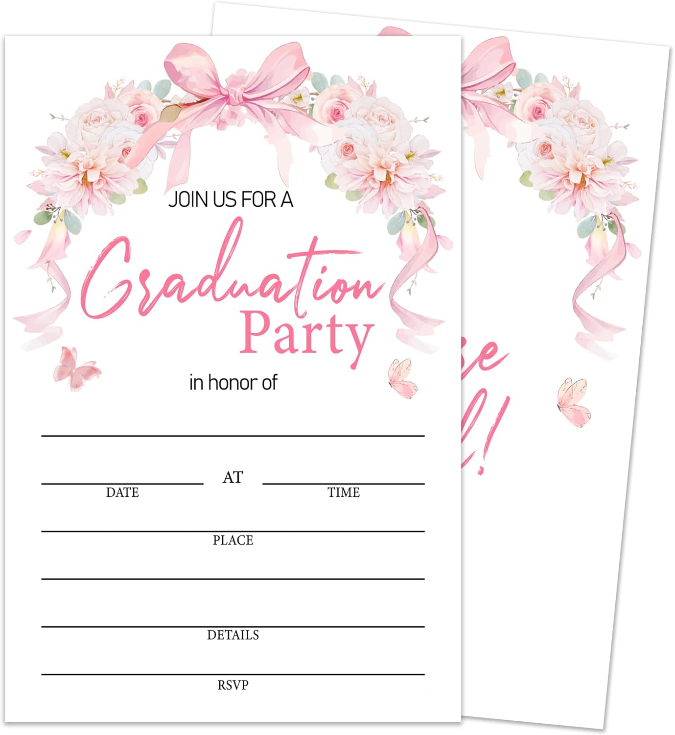 Preschool Graduation Invitations 2026, 20 Pack Kindergarten Graduation Party Invitations with Envelopes, Pre-K Graduations Ceremony Grad Invite Card for Celebration Announcement Party -04 image 5