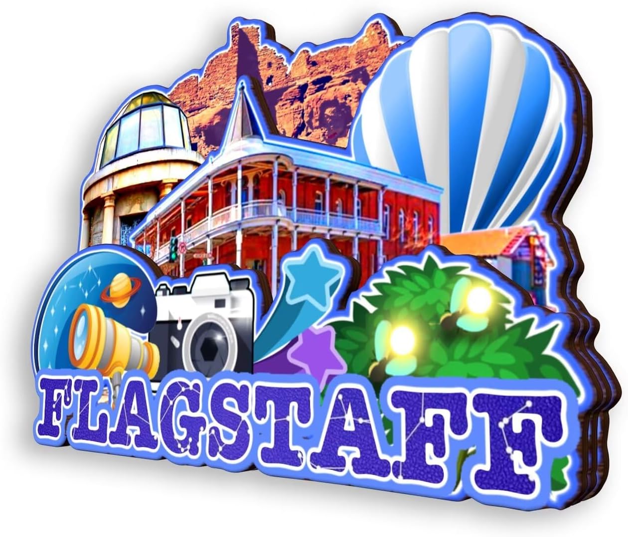 Refrigerator Magnet Flagstaff Arizona United States Fridge Magnet City Travel Souvenirs Tourist Gifts 3D Classic Landmarks Handmade Crafts Home Decoration -316 image 3
