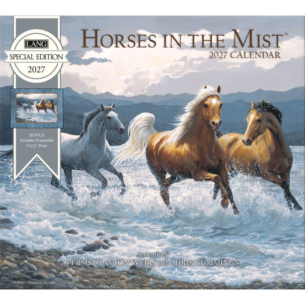 Lang Brands, Horses in the Mist Special Edition 2027 Wall Calendar by Persis Clayton Weirs