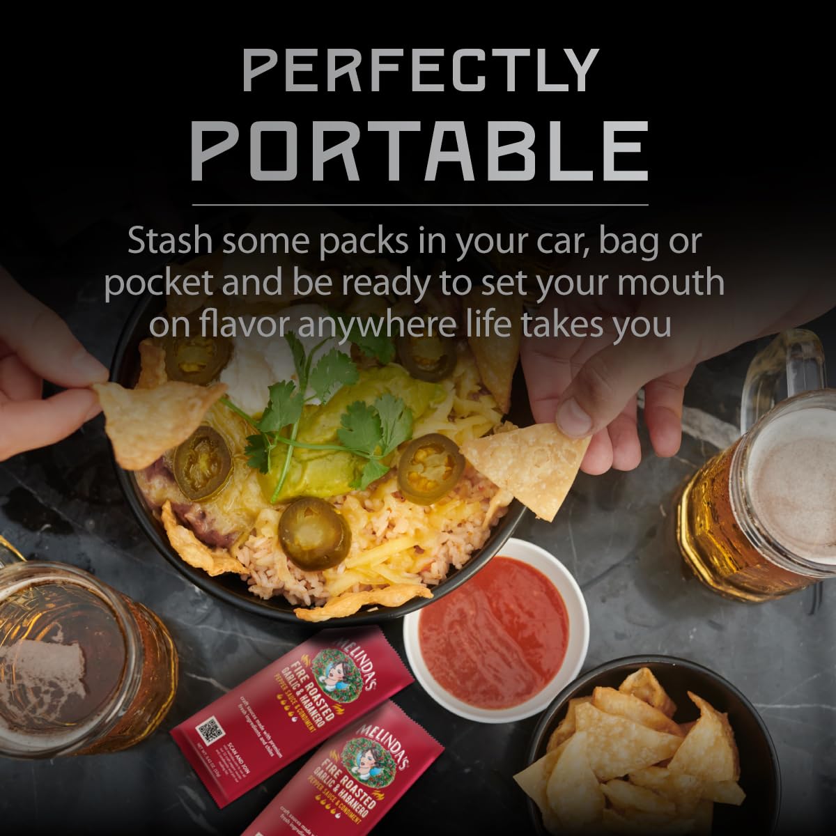 Melinda’s Fire Roasted Garlic & Habanero Hot Sauce Packets - 200 Count (.42 Oz Each) - Hot Sauce Packets Single Serve for Travel, Party, Business - Convenient Individual Condiment Packets in 8 Flavors