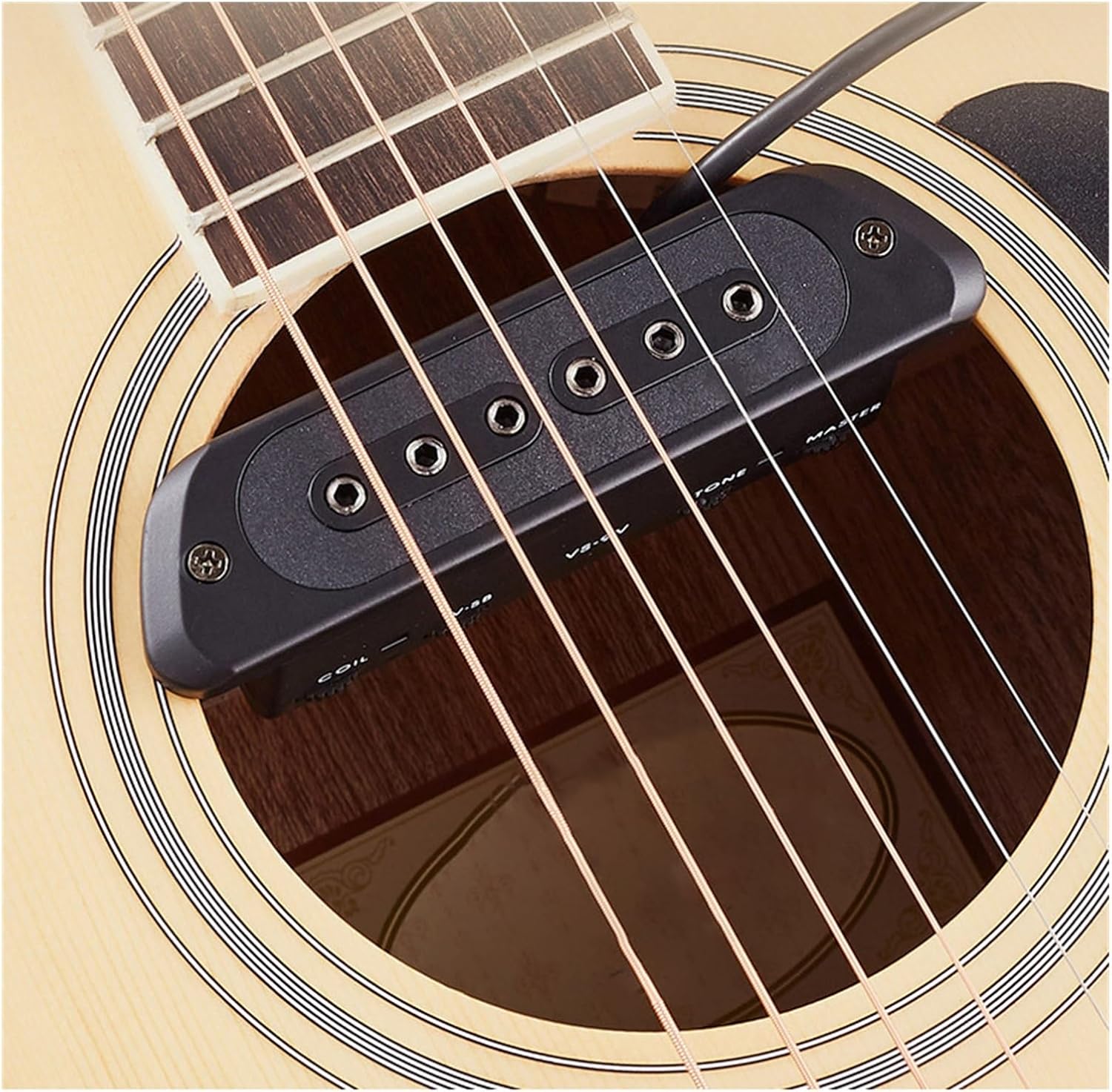 Acoustic Guitar Pickups Acoustic Guitar Soundhole Pickup Dual Wire No Drill Accessory