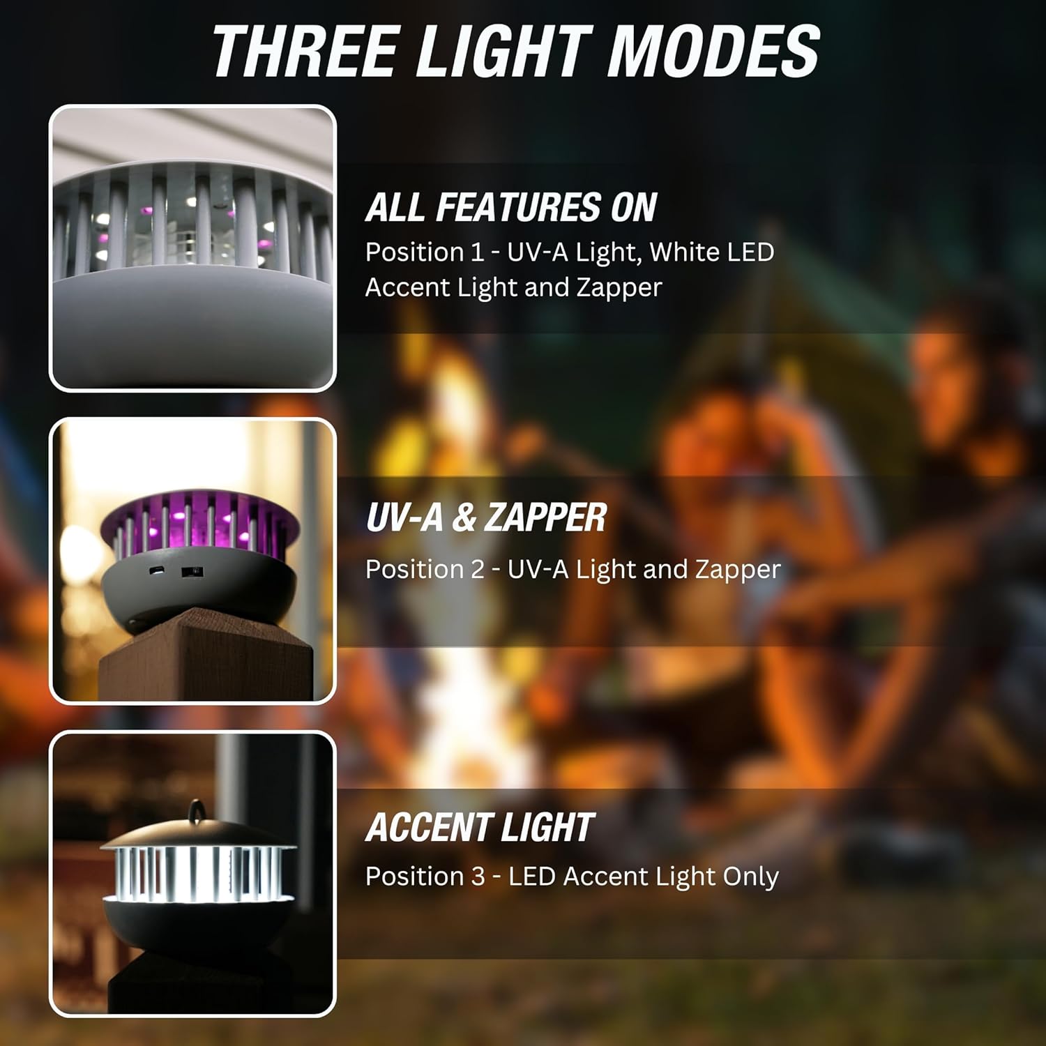 Awọn ipo ina mẹta ti PIC PBZ Mosquito Zapper