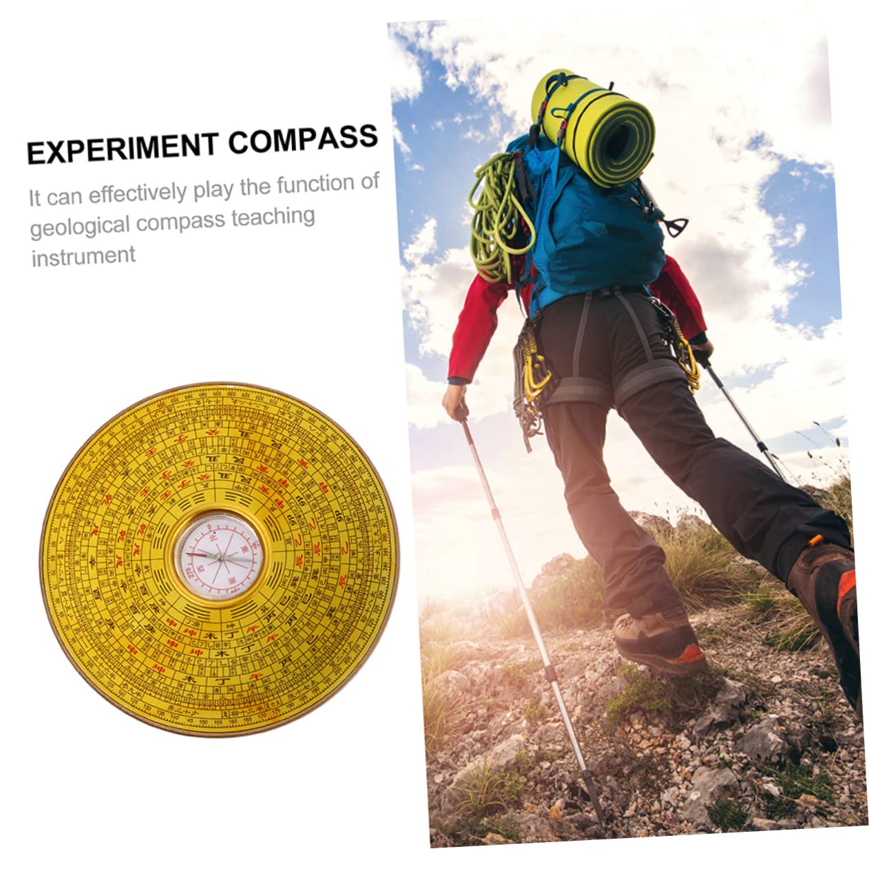 SUPVOX Boussole Instrument D'enseignement en Plein Air Boussole Randonnée Boussole Géologique Carte Course D'orientation Boussole Traditionnelle Imitation Cuivre