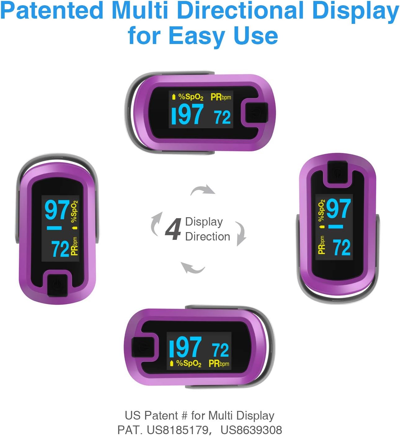 Lіmіtеd Dіѕсоunt mibest OLED Finger Pulse Oximeter, O2 Meter, Dual Color White/Purple