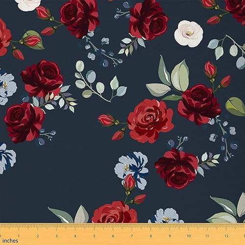 Vista 75 de The Yard, tela decorativa Kawaii para tapicería y proyectos de bricolaje en el hogar, diseño de panda rojo, hojas de animales salvajes, tela