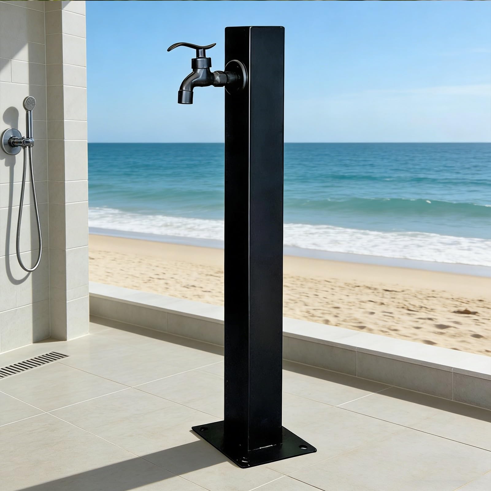 XDLEDMKIZ Frost Proof Yard Hydrant, Free-Standing Garden Tap, Water Column Faucet Square Pipe for Outdoor Irrigation and Drinking