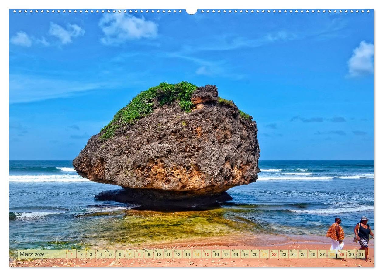 Reise in die Karibik - von den Bahamas bis Aruba (Wandkalender 2026 DIN A2 quer), CALVENDO Monatskalender: Die Karibik, paradiesische Trauminseln in türkisblauem Meer (CALVENDO Orte)
