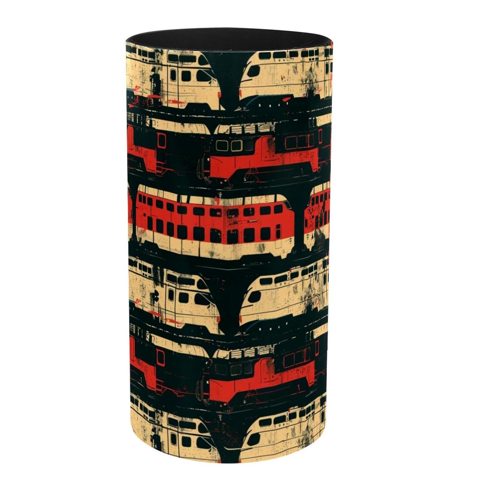 Porte-stylos pour bureau et boîte à musique motif train nostalgique