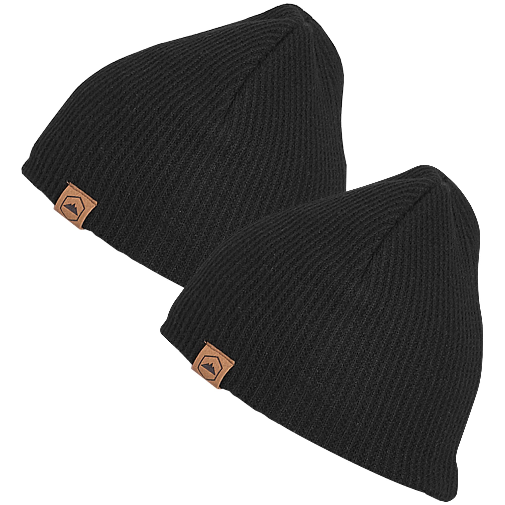 Tough Headwear Ribbed Beanie Hat - Four-Way Stretch Beanie for