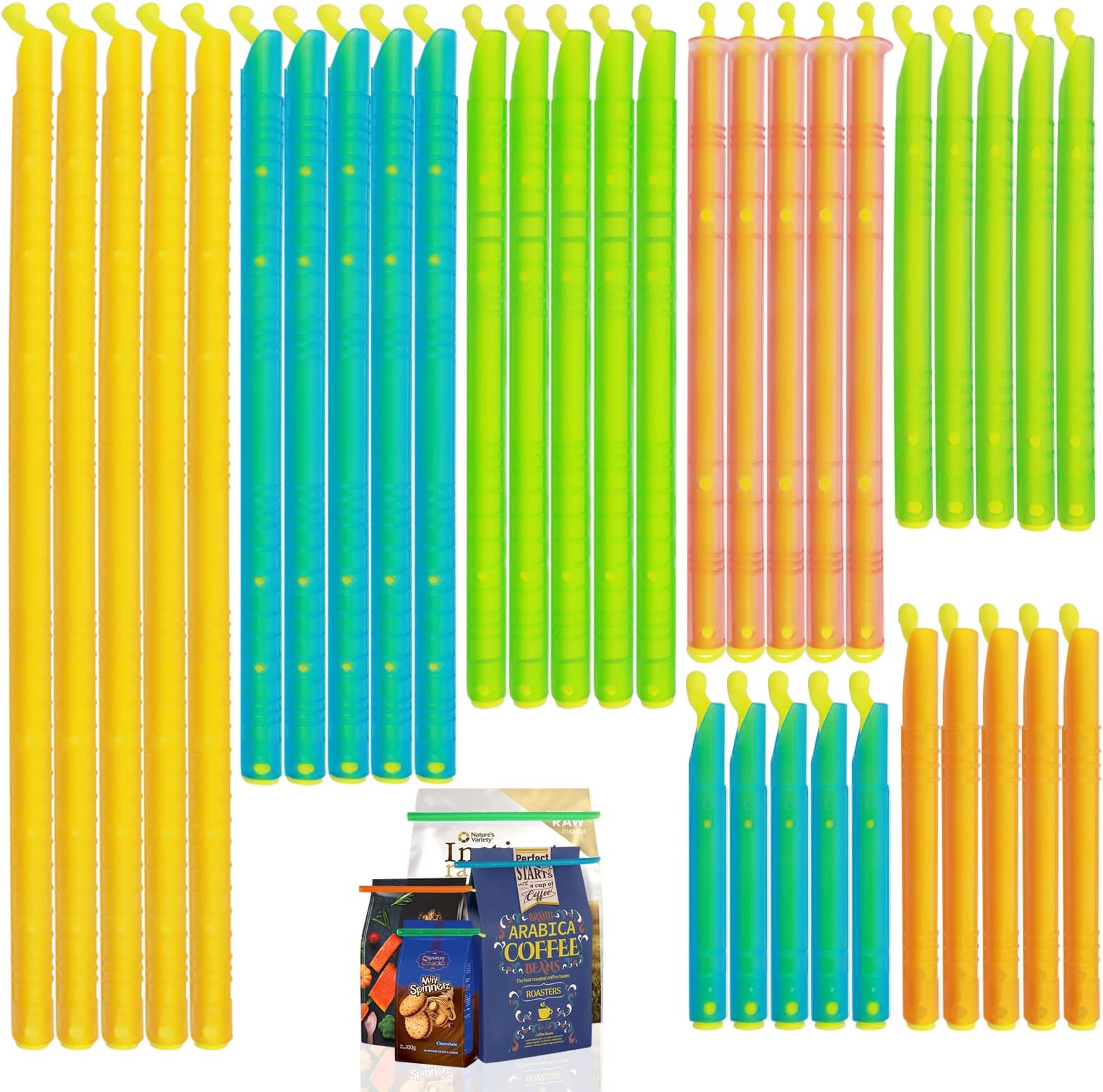 30 Stück Verschlussklammern Für Beutel - 5 Größen Von 9-28,5cm, Wiederverwendbar