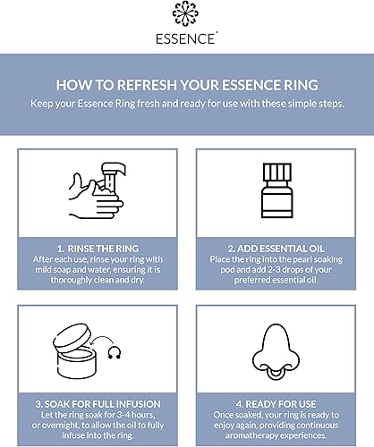 Vista 26 de Essence - Difusor nasal de aromaterapia portátil, alivio de alergias, anillo de nariz de aceite esencial, clip de aroma personal para viajes