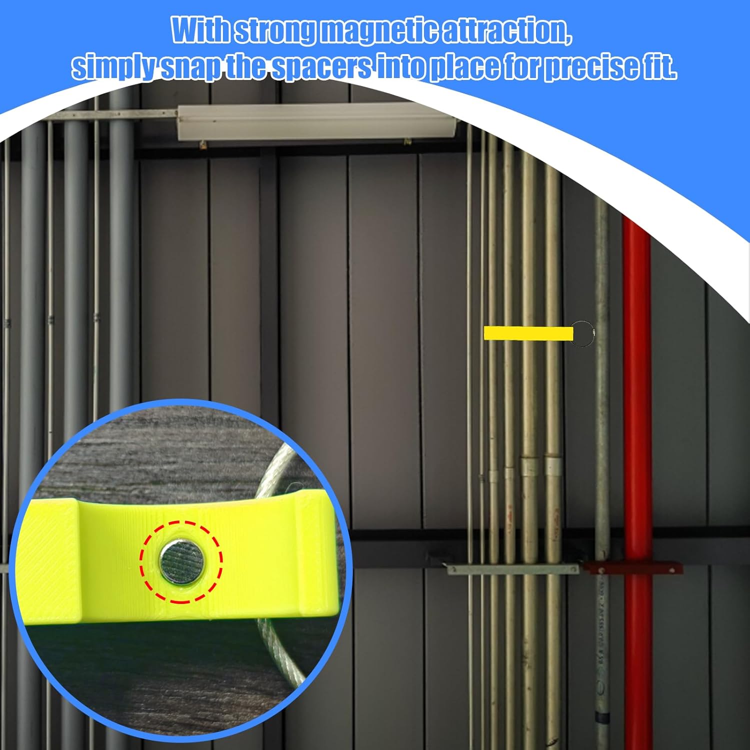 Electrician’s Magnetic Conduit Spacer Strong magnetic hold for electrical spacers, it is an indispensable tool in an electrician's toolbox. (style3)