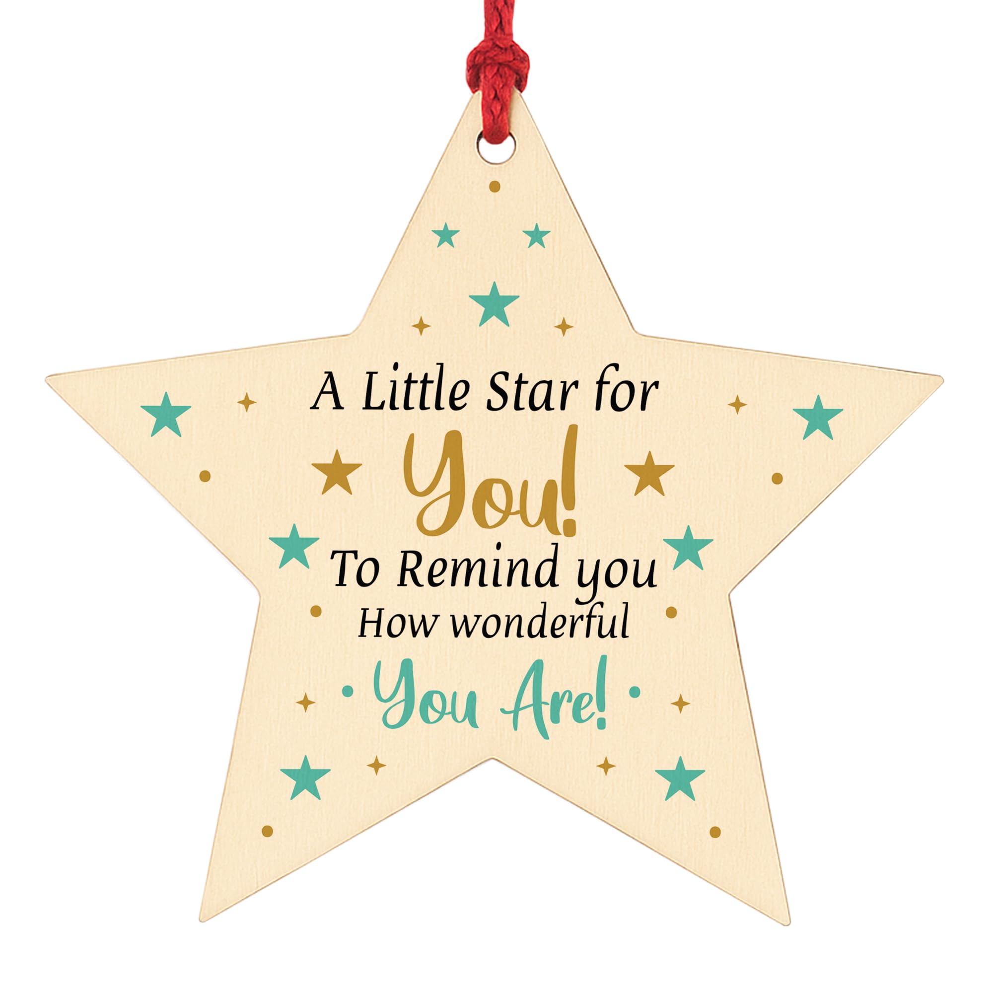 Daughter Son Friendship Gift Wooden Star Wonderful You Are Good Luck Gift Keepsake