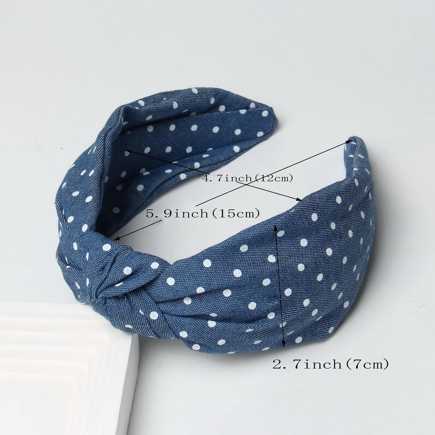 Cuizhiyu Headbands for Women Fashion Denim Knotted Headband 3PK (Color B)