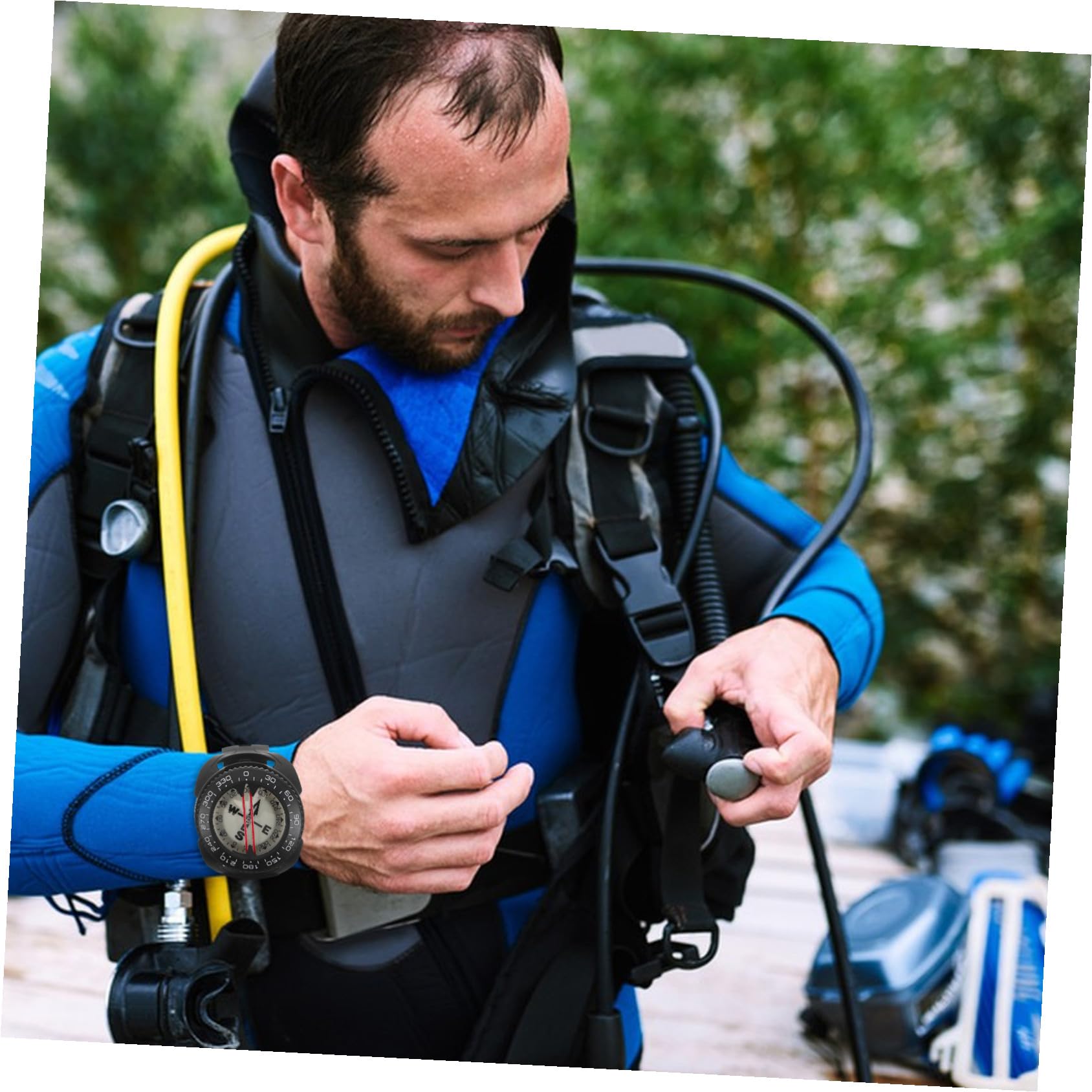 ifundom Brújula de Buceo de Muñeca Brújula de Navegación Luminosa para Deportes Acuáticos Buceo Navegación Senderismo y Emergencias