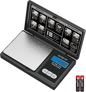 NUTRI FIT Gram Scale Digital Scale 0.01g Accuracy, 500g Small Pocket Scale Jewelry Scale, Weight for Food Ounces and Grams Kitchen Scale, Mg Scale for Powder Medicine Gold Weed, Portable