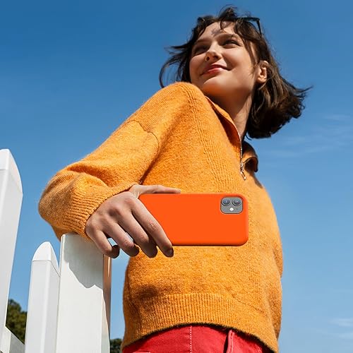 Miniatura 1218 de Miracase - Funda diseñada para iPhone 11 con protector de pantalla, funda de goma de silicona líquida, protección total contra caídas y a prueba